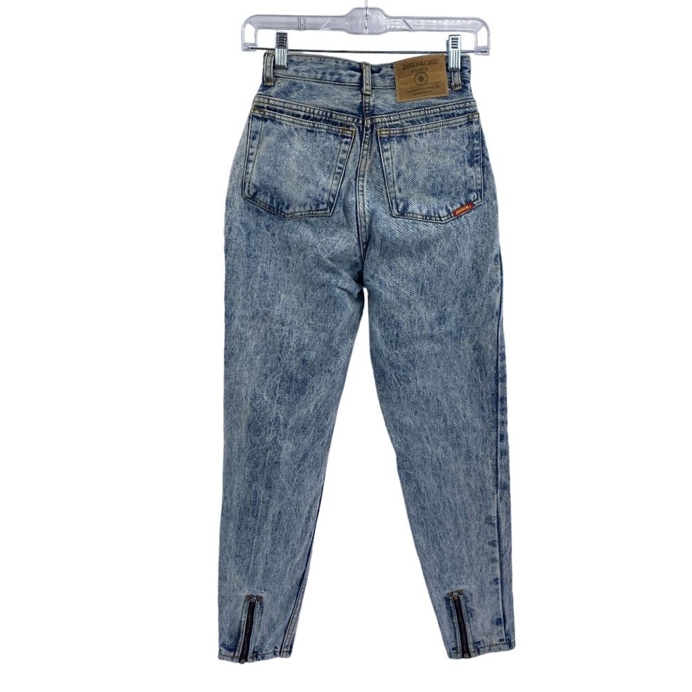 Vintage Jordache acid wash jeans size 7 0 24" tapered zipper ankle Y2K 90s - Picture 6 of 11